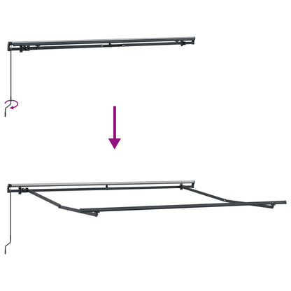 Tenda Retrattile Tortora 4 x 2 m Tessuto | homemem39