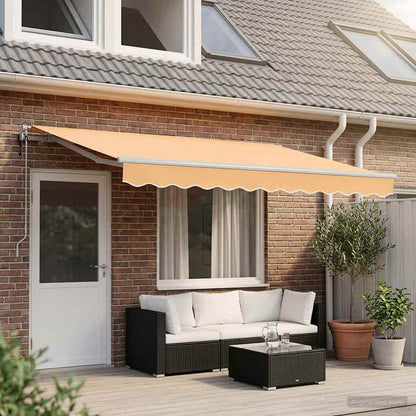 Tenda retrattile Sabbia 600 × 350 cm Tessuto e Alluminio | homemem39