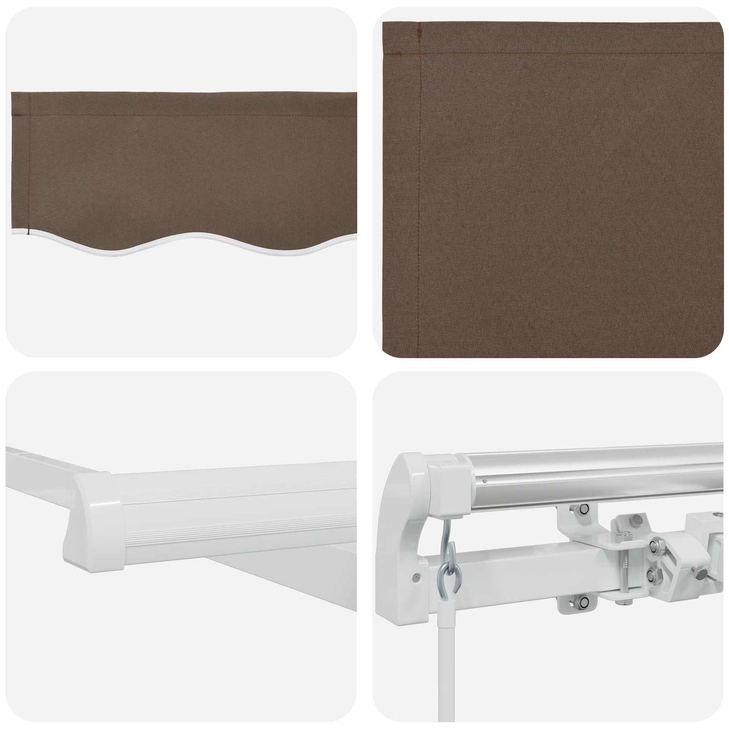 Tenda retrattile Tortora 300 x 250 cm Poliestere e Alluminio | homemem39