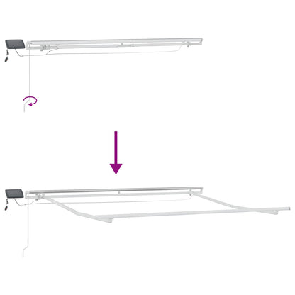 Tenda retrattile Tortora 300 x 250 cm Tessuto e Alluminio | homemem39
