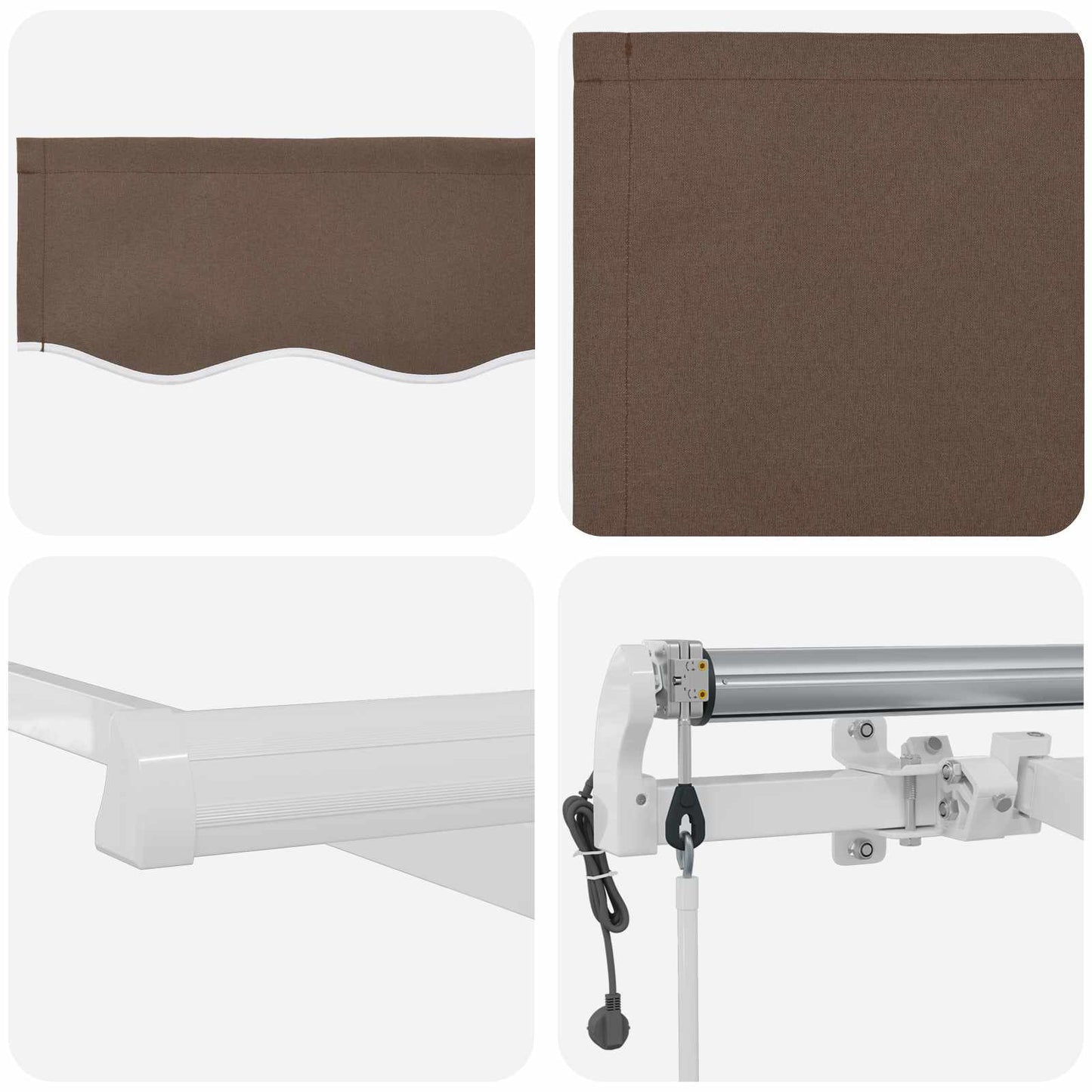 Tenda retrattile Tortora 300 x 250 cm Poliestere | homemem39