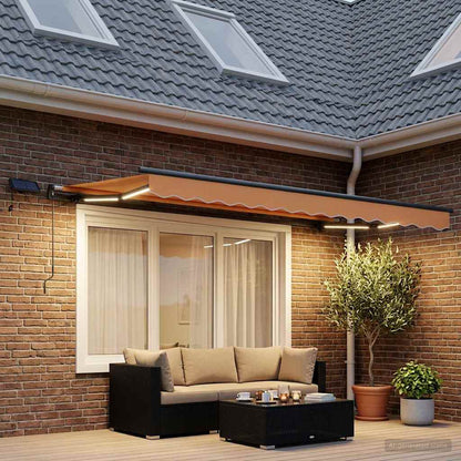 Tenda retrattile Sabbia 350 x 250 cm Tessuto e Alluminio | homemem39