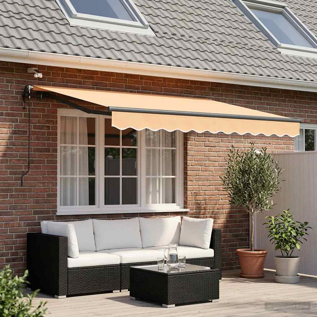 Tenda retrattile Sabbia 300 x 250 cm Poliestere | homemem39