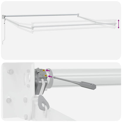 Tenda retrattile Grigio chiaro e bianco 3 x 2,5 m | homemem39