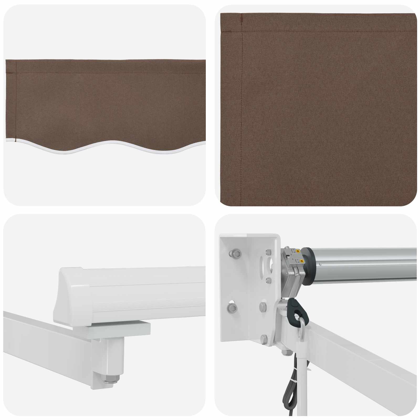 Tenda retrattile Tortora 3 x 2,5 m Poliestere e Metallo | homemem39