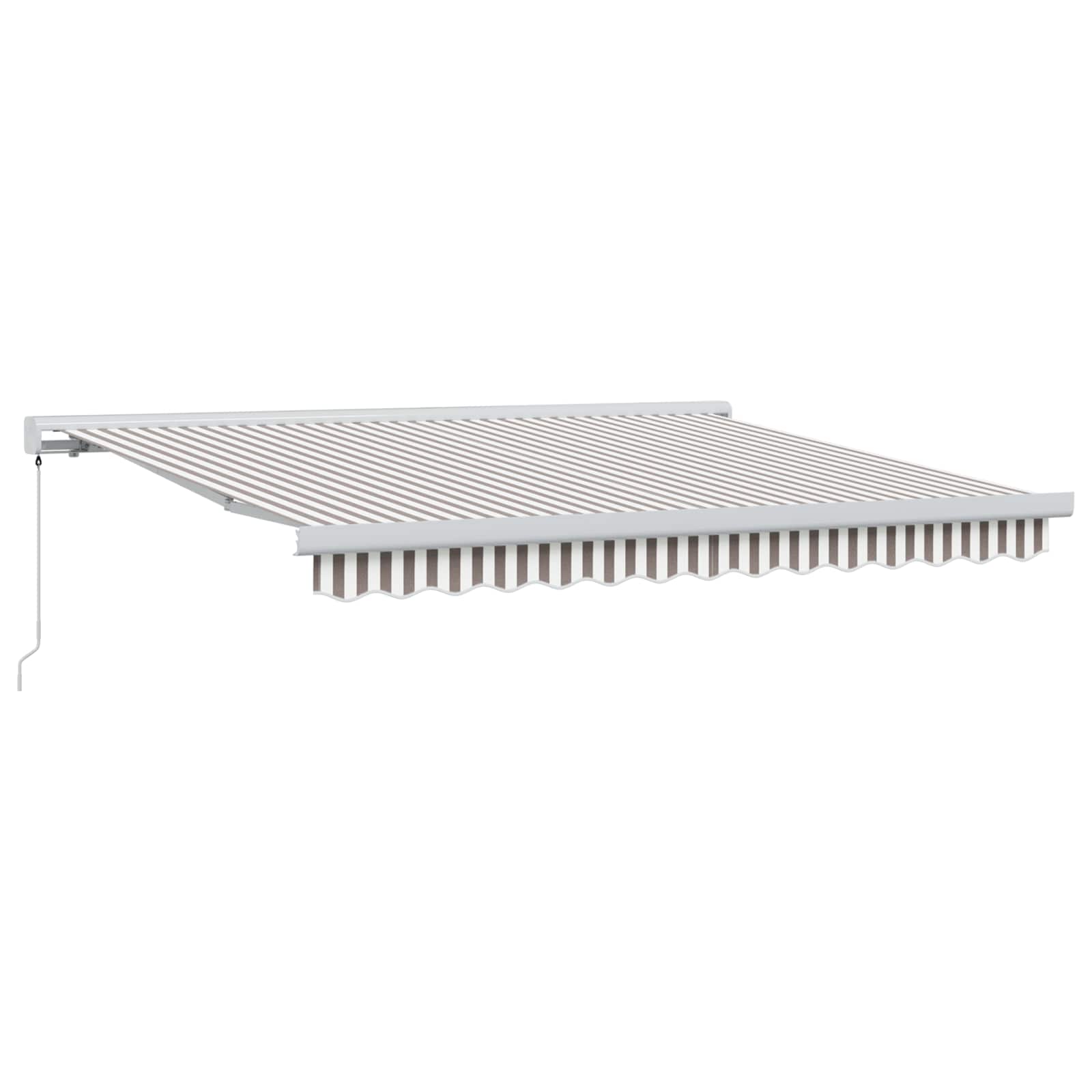 Tenda retrattile Grigio chiaro e bianco 300 x 250 cm | homemem39