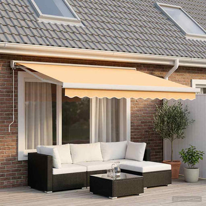 Tenda retrattile Sabbia 300 x 250 cm Tessuto e Metallo