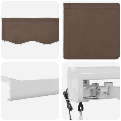 Tenda retrattile Tortora 300 x 250 cm Tessuto e Metallo | homemem39