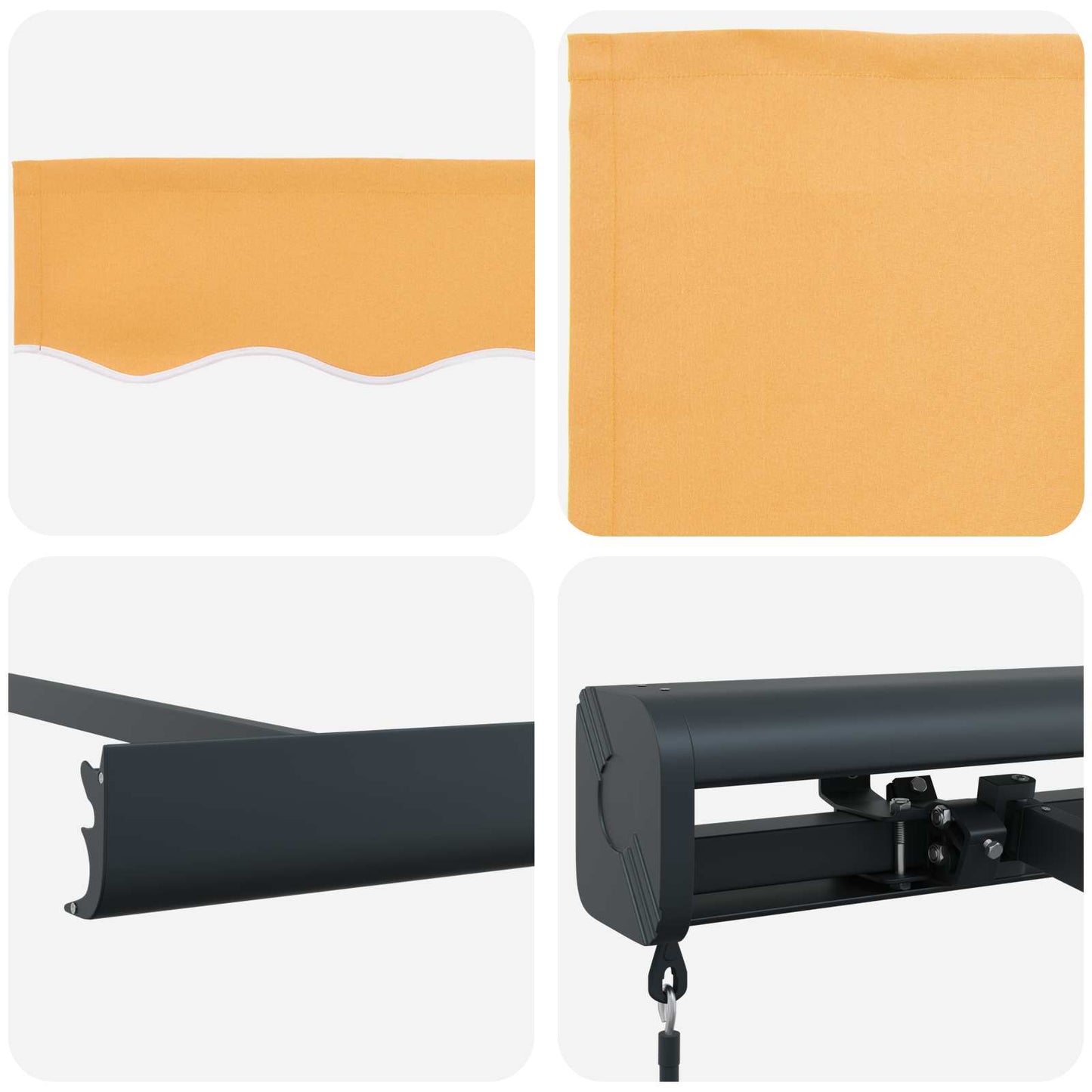Tenda retrattile Sabbia 300 x 250 cm Tela e Alluminio | homemem39