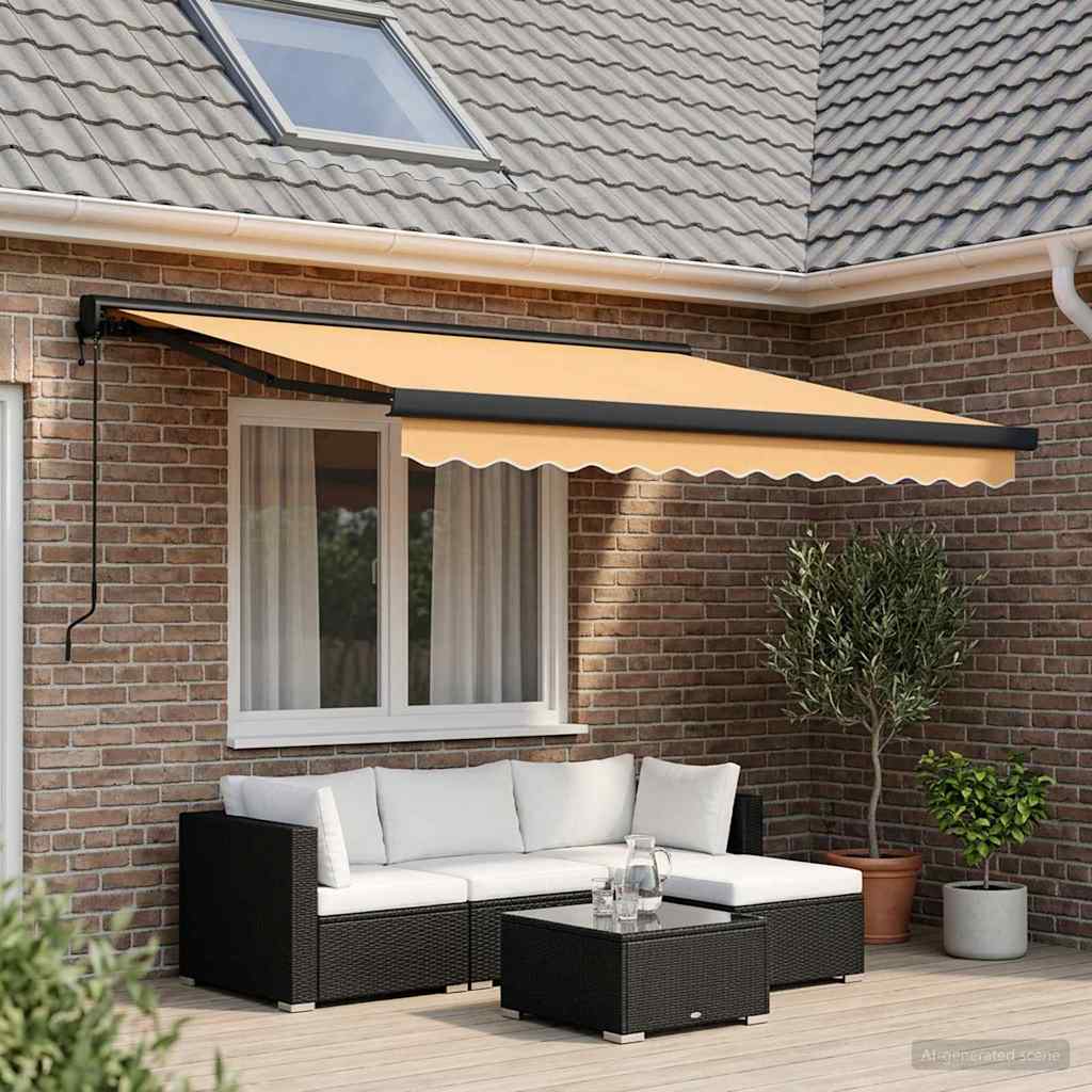 Tenda retrattile Sabbia 300 x 250 cm Tessuto e Metallo | homemem39
