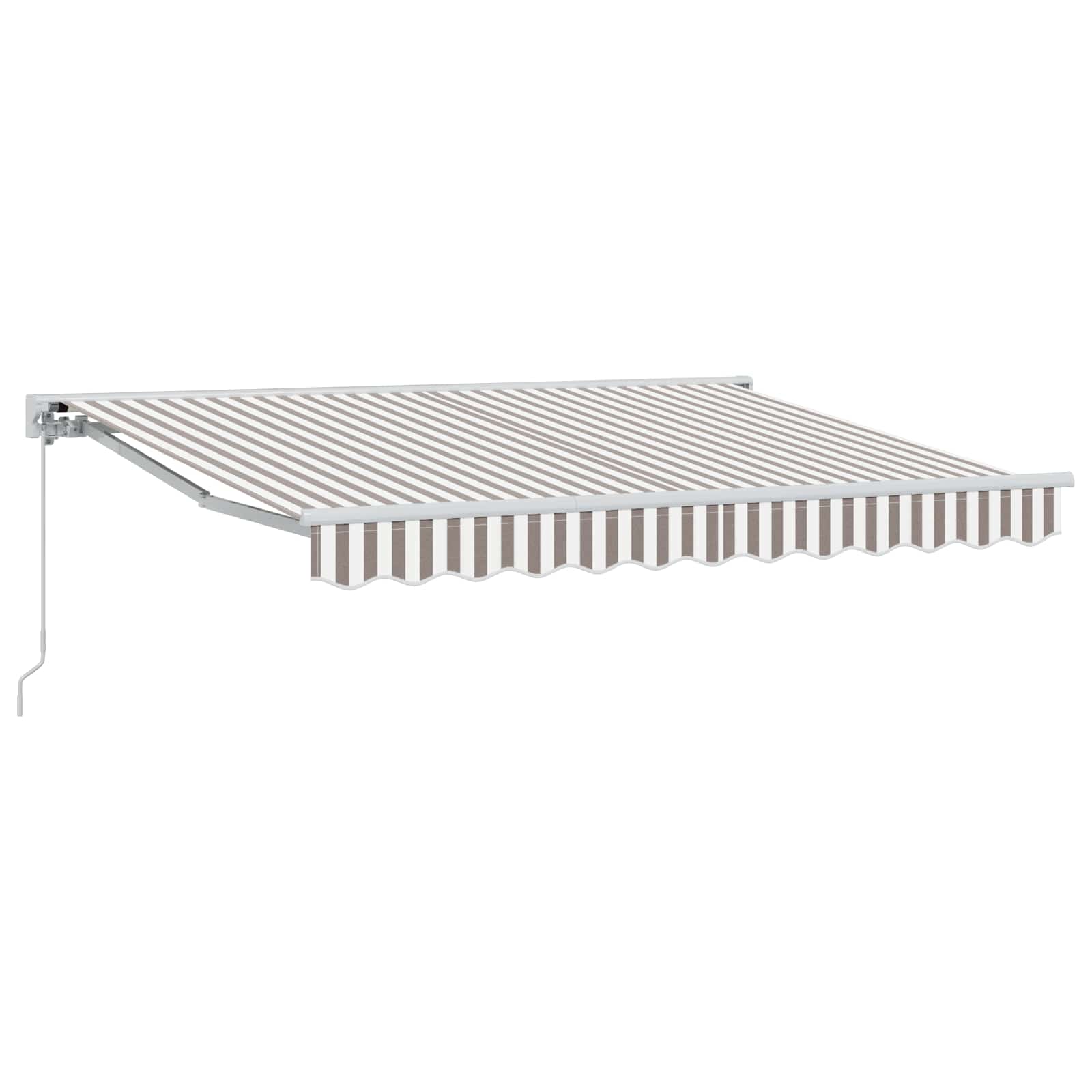 Tenda retrattile manuale Grigio chiaro e bianco 3 x 2,5 m | homemem39