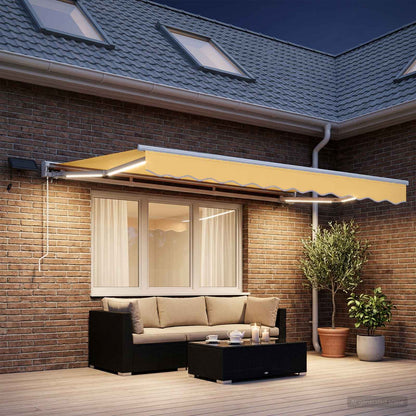 Cornice per Tenda Manuale con LED Sabbia 3 x 2,5 m