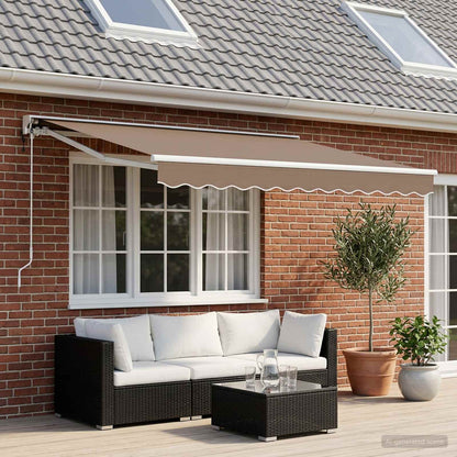 Tettuccio Elettrico Retrattile Tortora 3 x 2,5 m