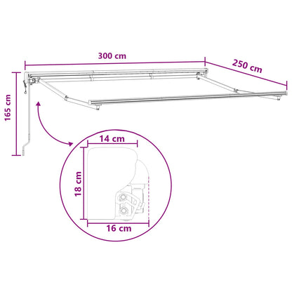 Tettuccio Elettrico Retrattile Tortora 3 x 2,5 m