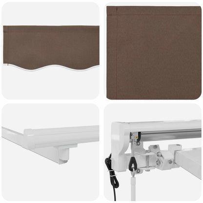 Tettuccio Elettrico Retrattile Tortora 3 x 2,5 m | homemem39