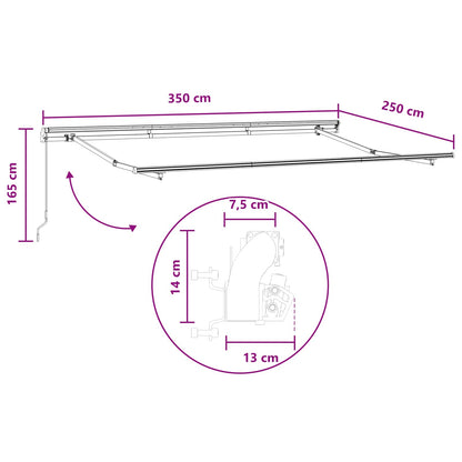 Tenda retrattile 2 pz Grigio chiaro e bianco 3,5 x 2,5 m | homemem39