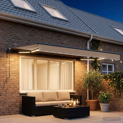 Tenda retrattile Tortora 350 x 250 cm Poliestere