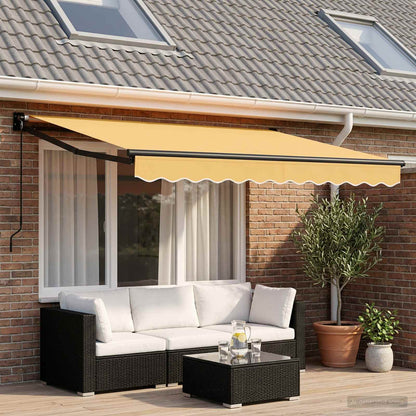 Tenda retrattile Sabbia 3,5 x 2,5 m 100% Poliestere e Alluminio
