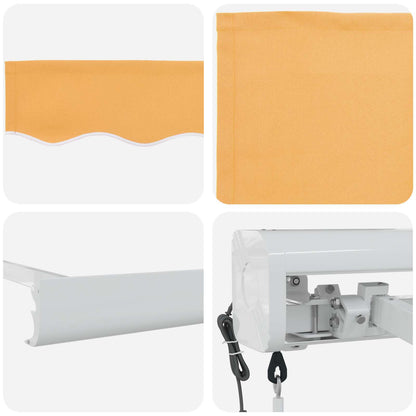 Tenda retrattile Sabbia 350 x 250 cm Tessuto e Metallo | homemem39