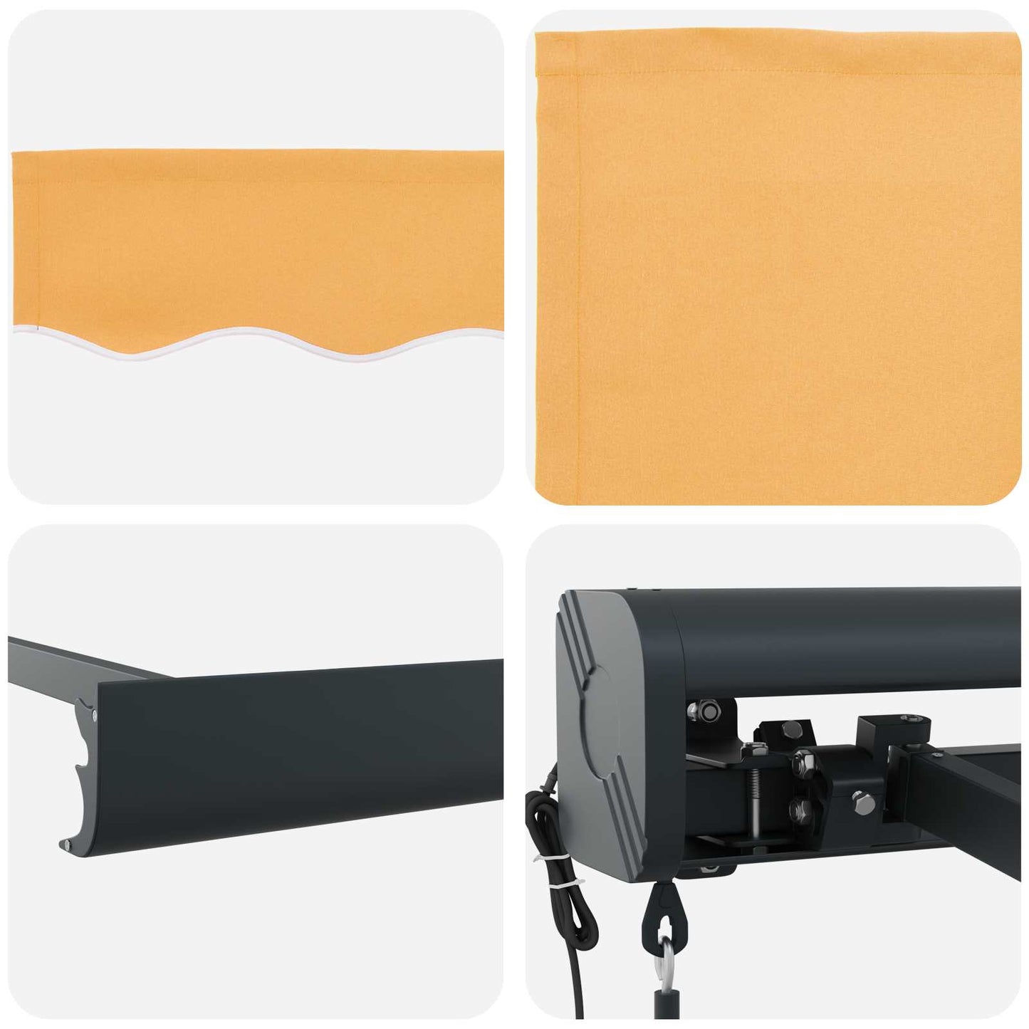 Tenda retrattile Sabbia 350 x 250 cm Tessuto e Metallo | homemem39