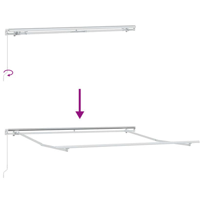 Tenda retrattile Sabbia 4 × 3 m Poliestere e Alluminio | homemem39