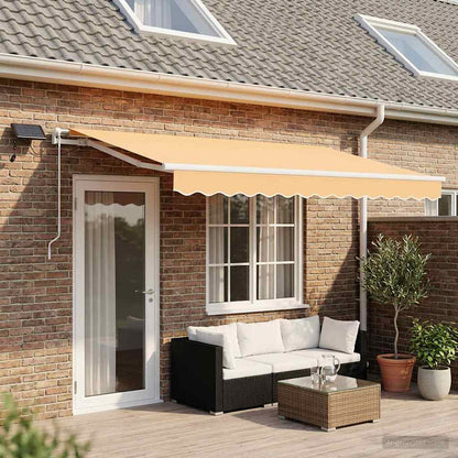 Tenda retrattile Sabbia 450 × 300 cm Tessuto e Alluminio | homemem39