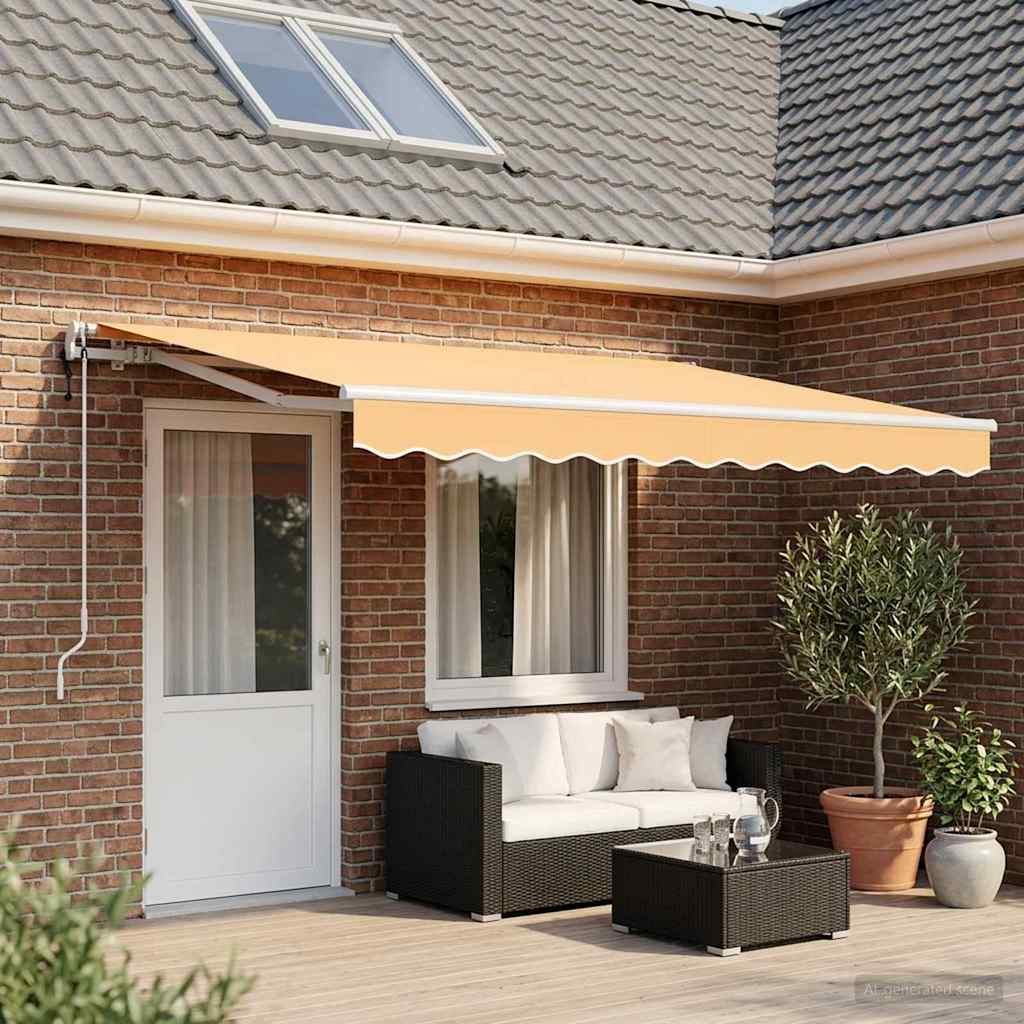 Tenda retrattile Sabbia 400 × 300 cm Poliestere | homemem39