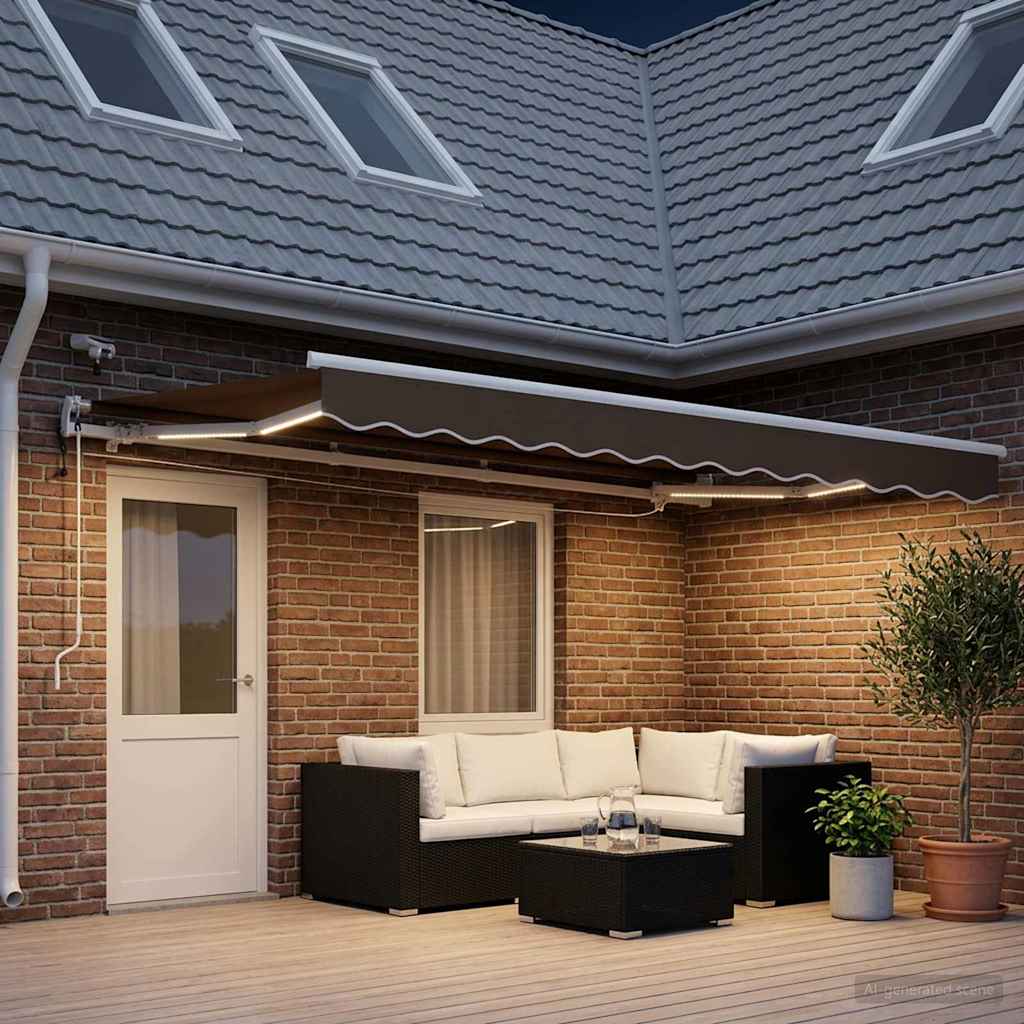 Tenda retrattile Tortora 600 × 350 cm Poliestere | homemem39