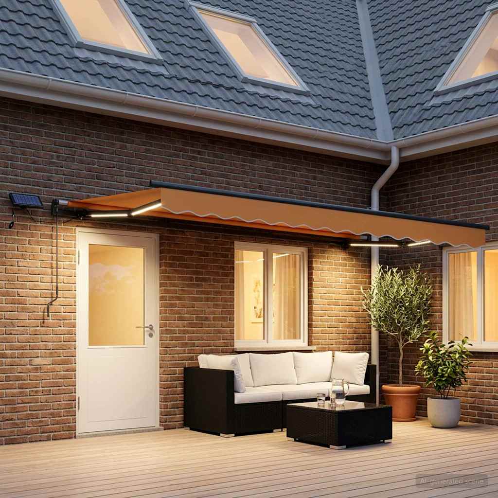 Tenda retrattile Sabbia 500 × 350 cm Tessuto e Alluminio | homemem39