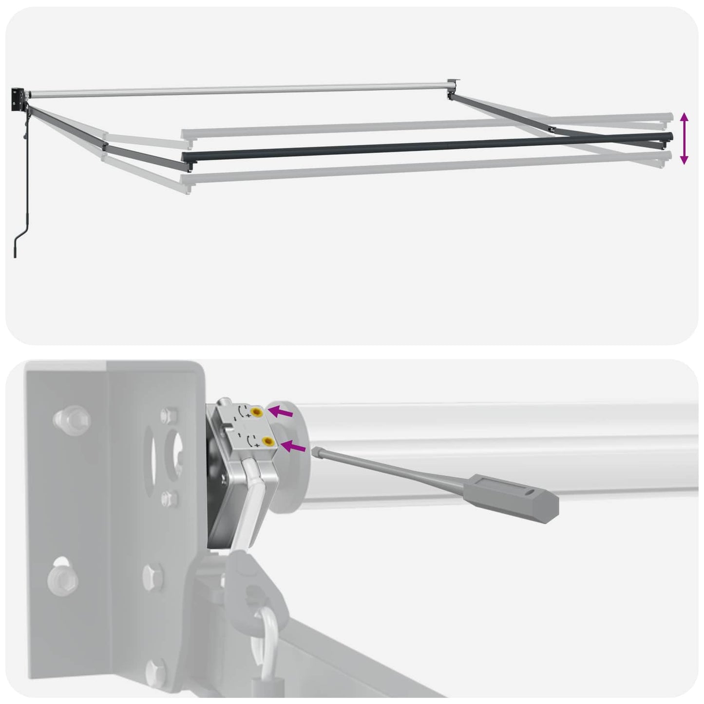 Tenda retrattile Sabbia 4 × 3 m Poliestere e Metallo | homemem39