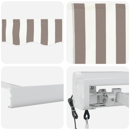Tenda retrattile Grigio chiaro e bianco 400 × 300 cm | homemem39