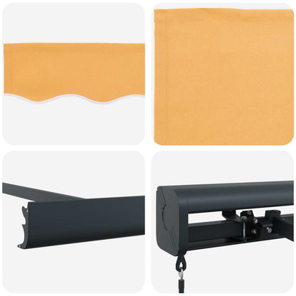Tenda retrattile Sabbia 400 × 300 cm Tela e Alluminio | homemem39