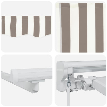 Tenda retrattile manuale Grigio chiaro e bianco 4 × 3 m | homemem39