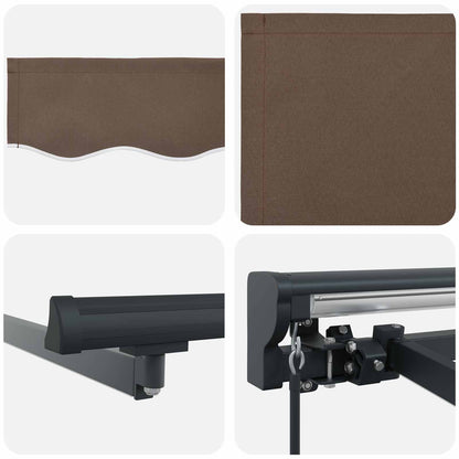 Tenda retrattile Tortora 4 × 3 m Poliestere e Alluminio | homemem39