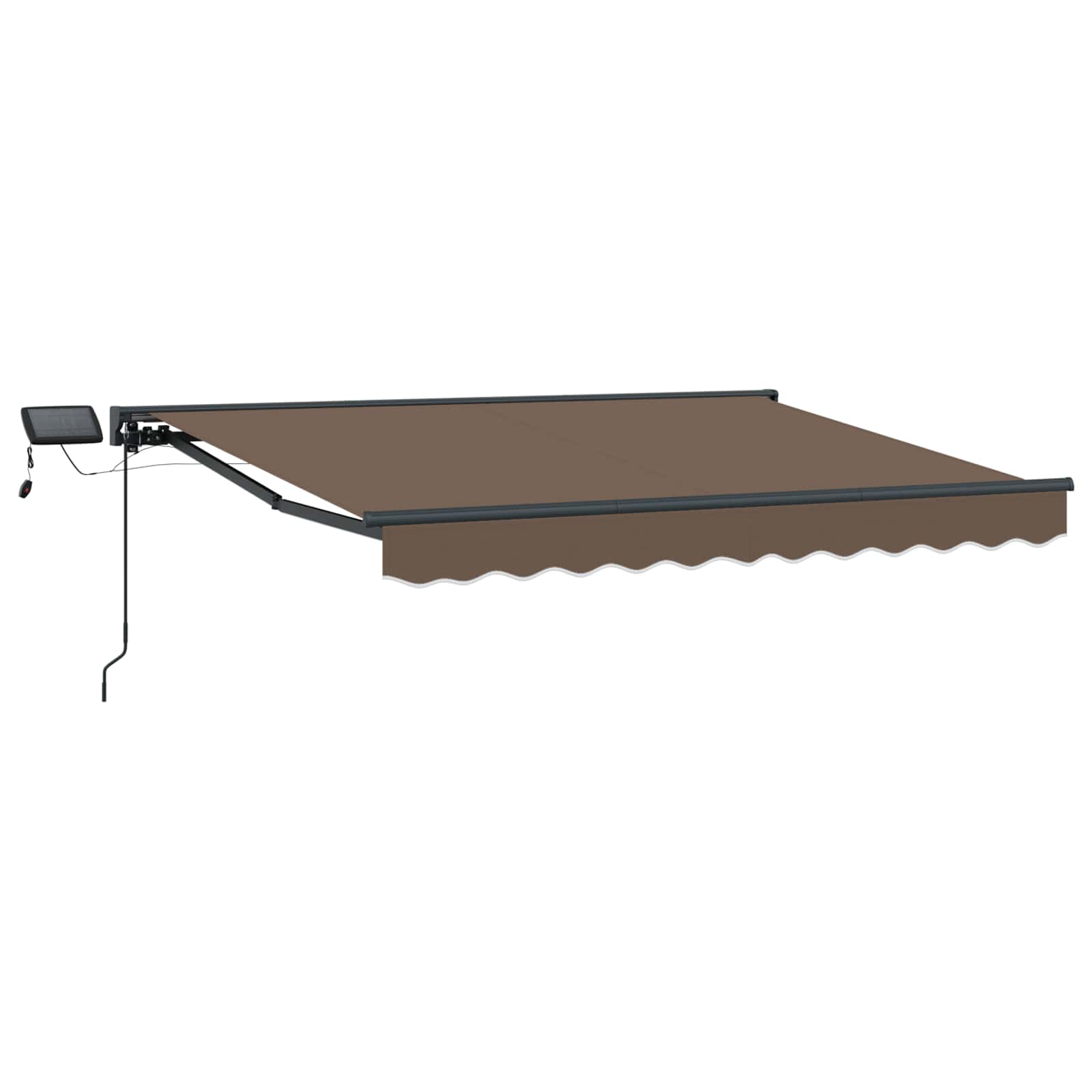 Cornice per Tenda Manuale con LED Tortora 4 × 3 m | homemem39