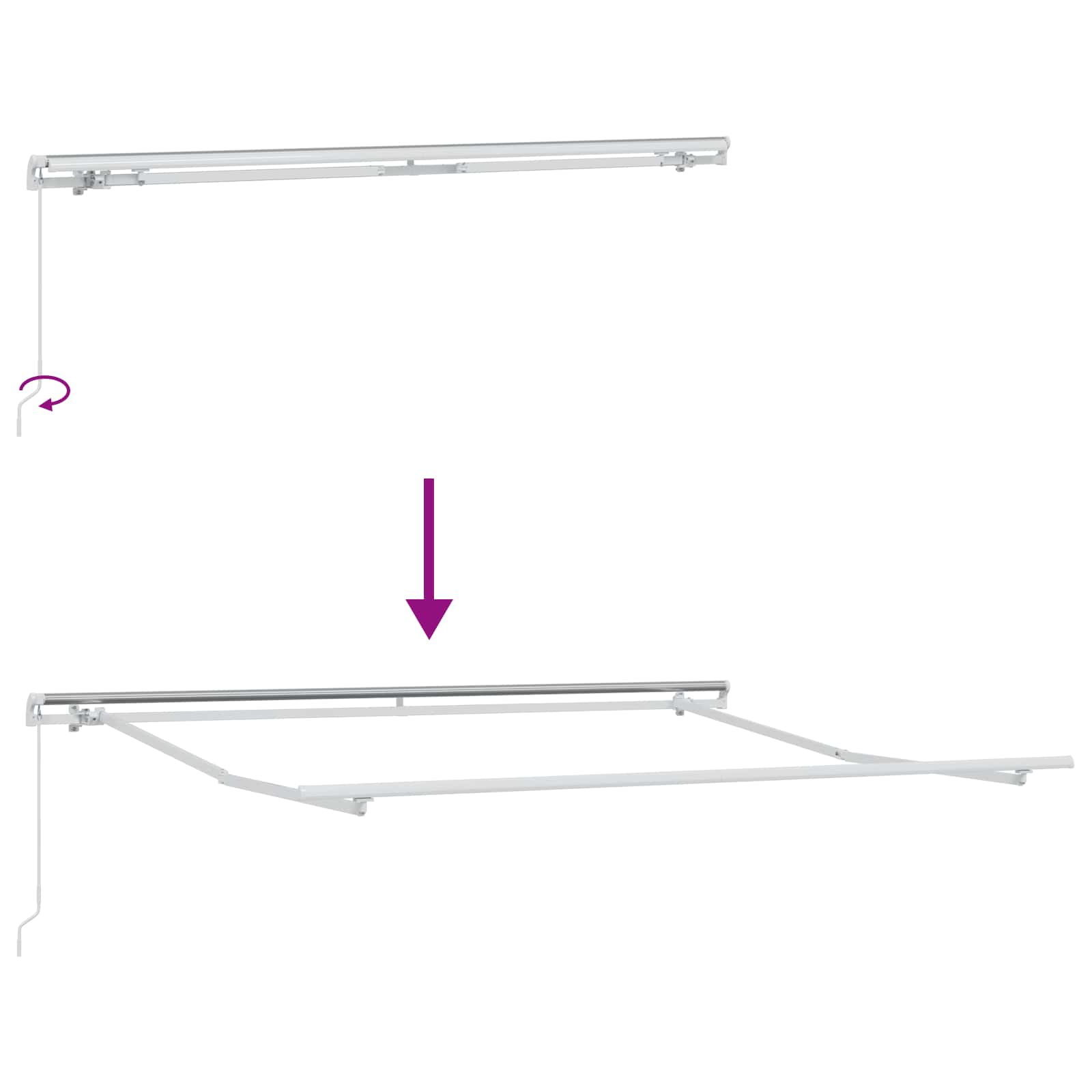 Tenda retrattile Sabbia 400 × 350 cm Poliestere e Alluminio | homemem39