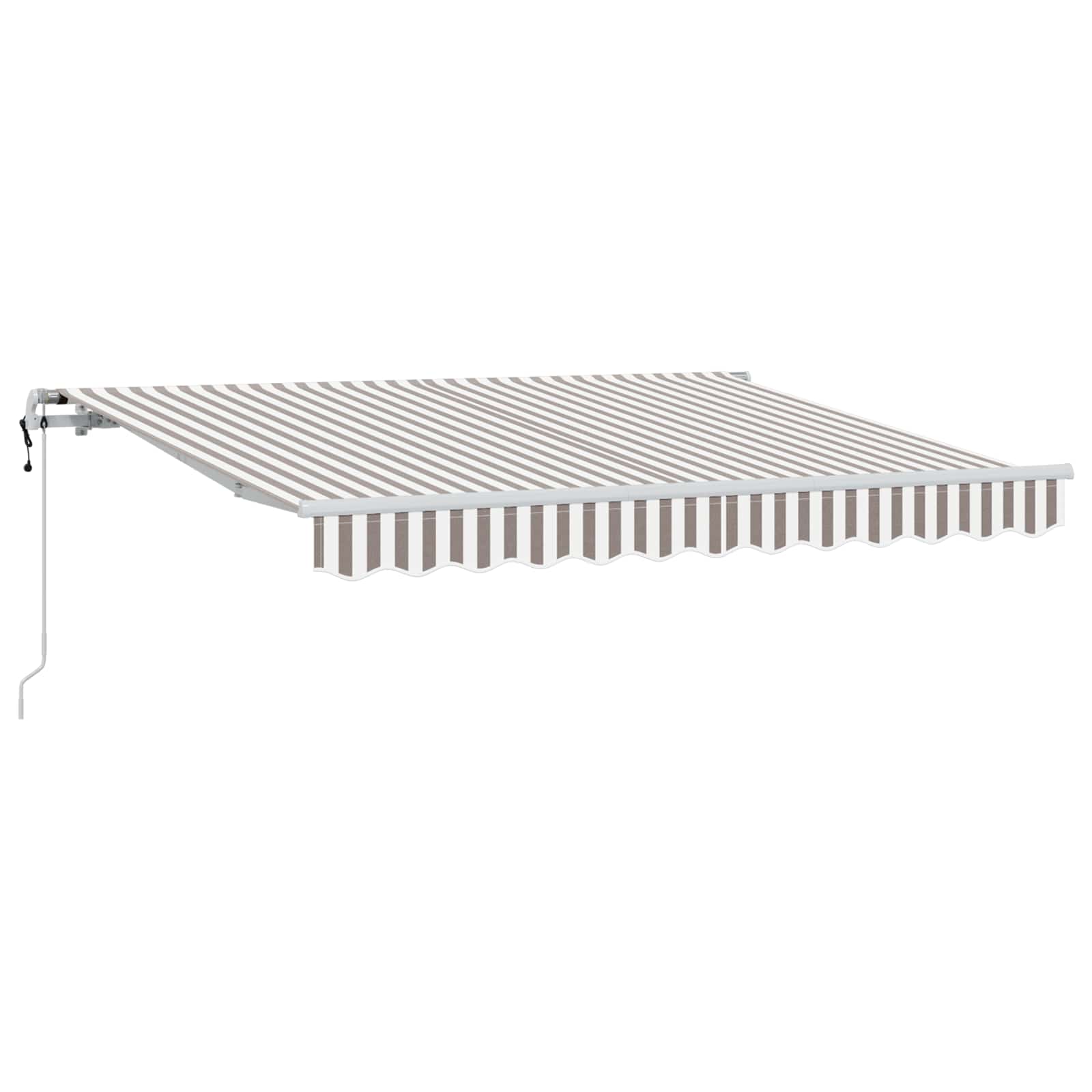 Tenda retrattile Grigio chiaro e bianco 400 × 350 cm | homemem39