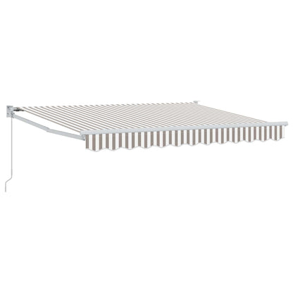 Tenda retrattile Grigio chiaro e bianco 4,5 × 3 m | homemem39
