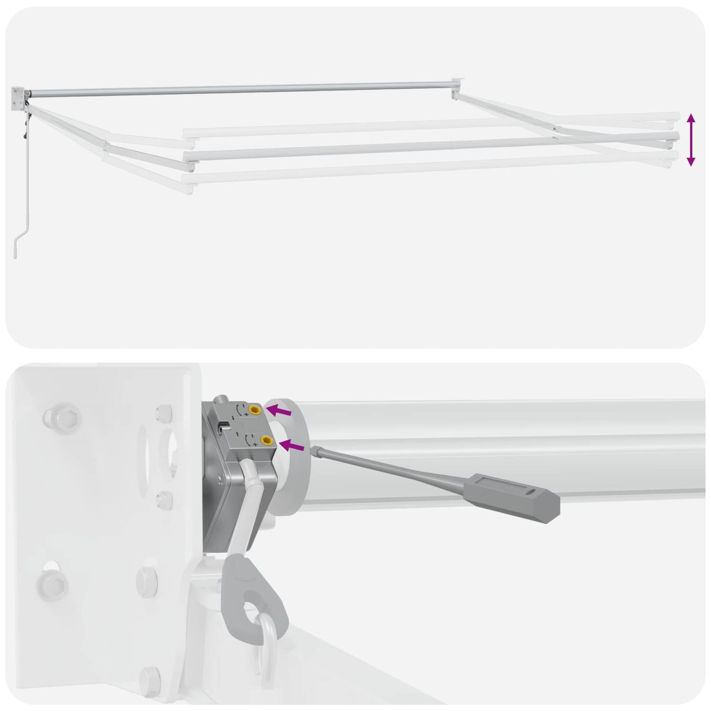 Tenda retrattile Sabbia 4,5 × 3 m Poliestere e Metallo | homemem39