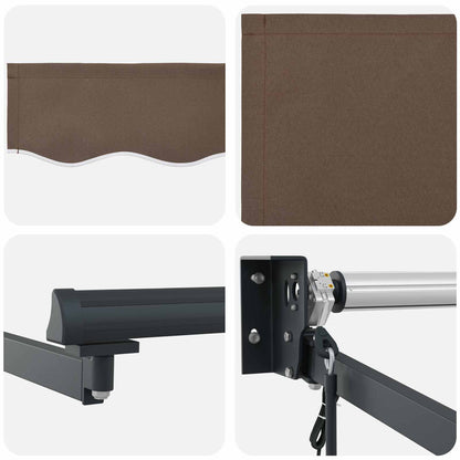 Tenda retrattile Tortora 4,5 × 3 m Poliestere e Metallo | homemem39