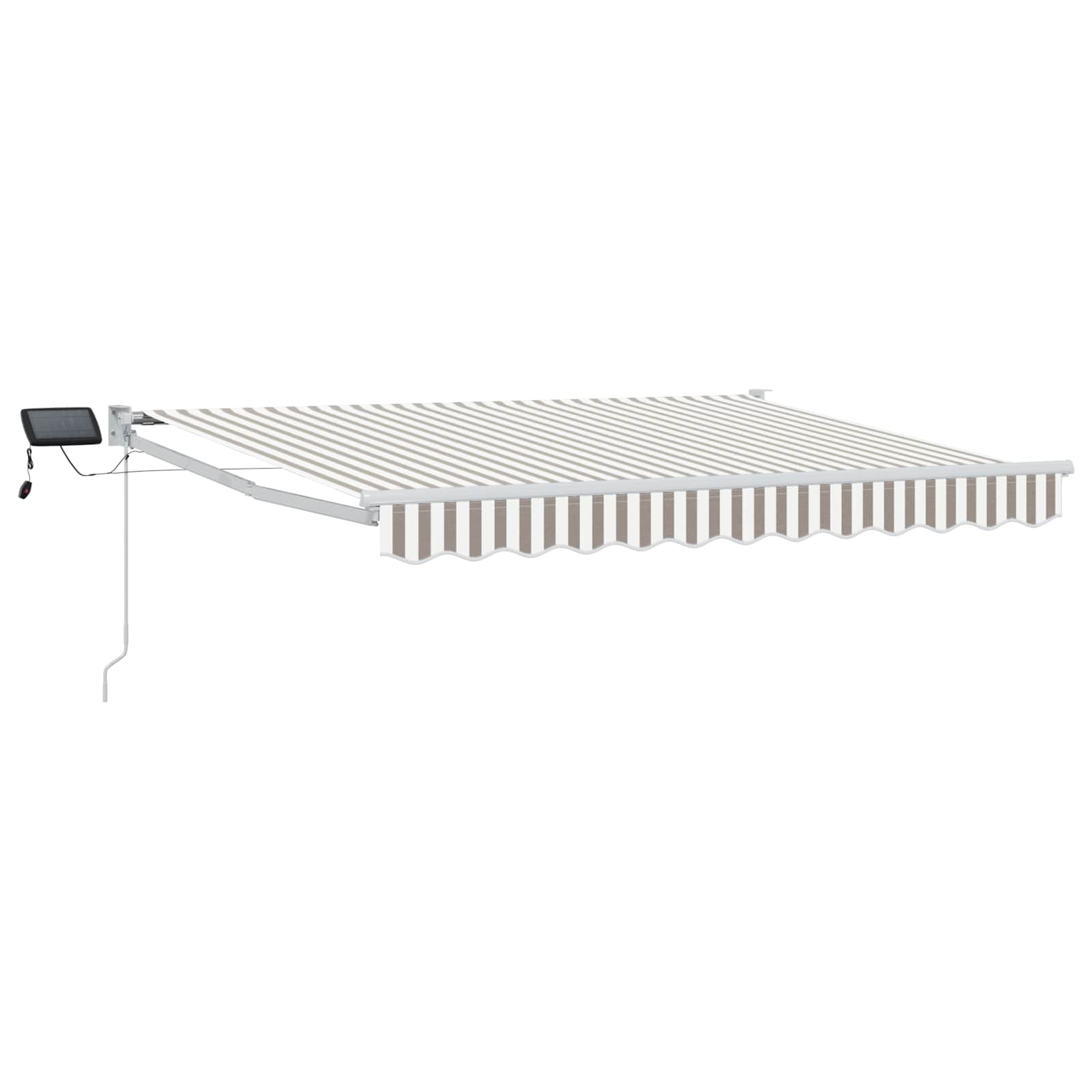 Tenda retrattile manuale con LED Grigio chiaro e bianco | homemem39
