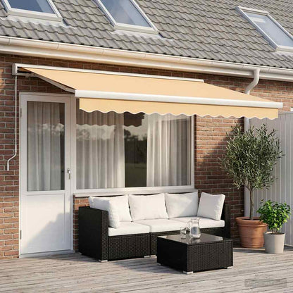 Tenda retrattile Sabbia 500 × 300 cm Tela e Alluminio | homemem39