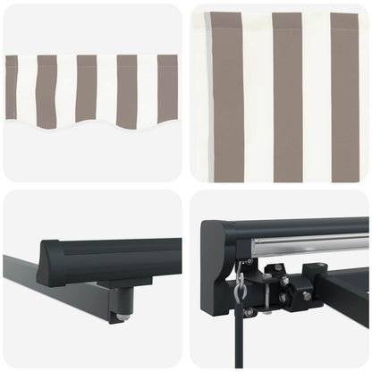 Tenda retrattile Grigio chiaro e bianco 4,5 × 3 m | homemem39