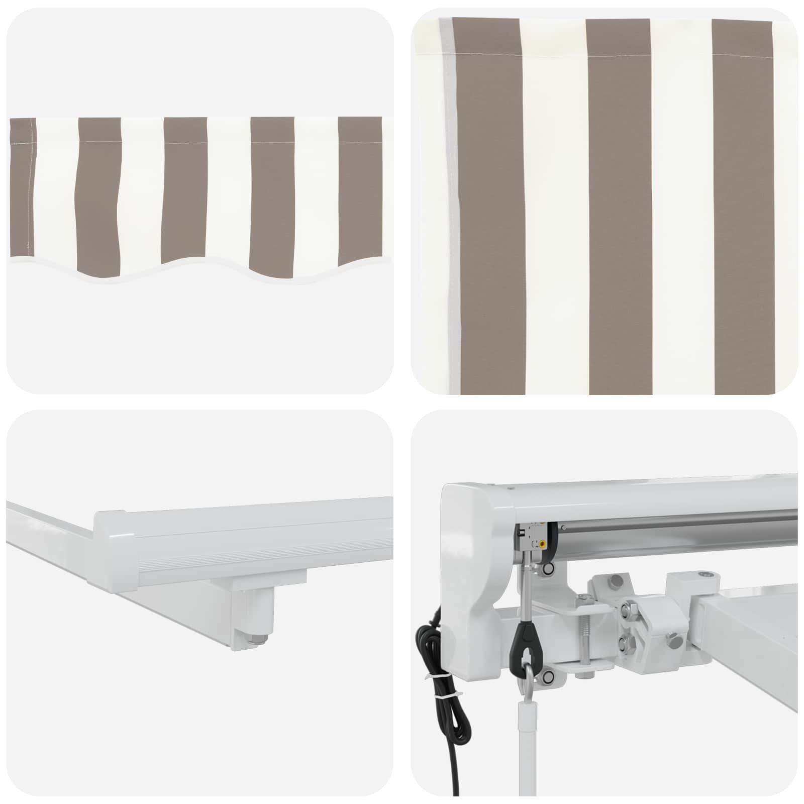 Tettuccio Elettrico Retrattile Grigio chiaro e bianco 4,5 × 3 m | homemem39