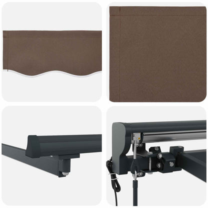 Tettuccio Elettrico Retrattile Tortora 4,5 × 3 m | homemem39