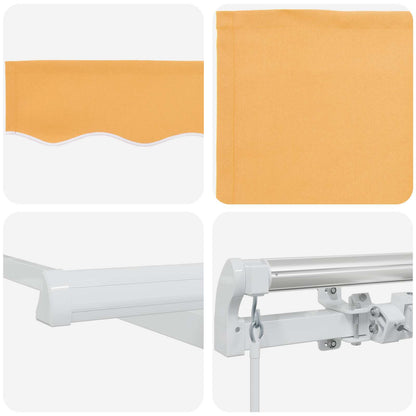 Tenda retrattile Sabbia 450 × 350 cm Tessuto e Alluminio | homemem39