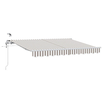 Tenda retrattile Grigio chiaro e bianco 450 × 350 cm Poliestere | homemem39