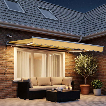 Tenda retrattile Sabbia 450 × 350 cm Poliestere