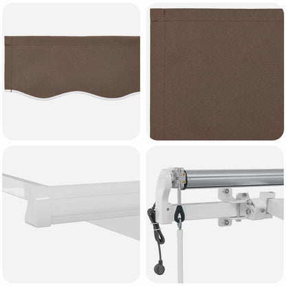 Tenda retrattile Tortora 450 × 350 cm Poliestere | homemem39