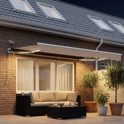 Tenda retrattile Tortora 450 × 350 cm Poliestere